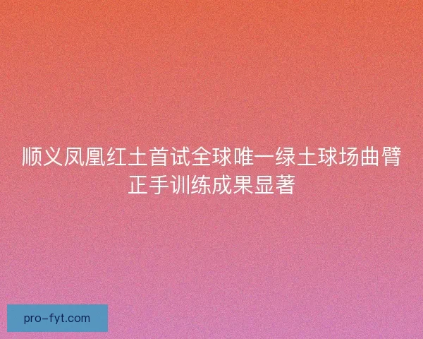 顺义凤凰红土首试全球唯一绿土球场曲臂正手训练成果显著